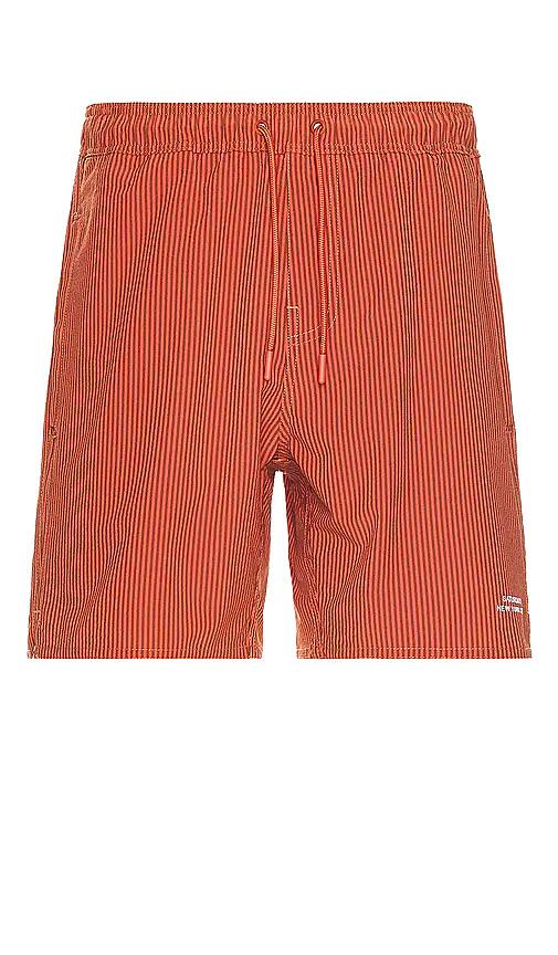 SATURDAYS NYC Timothy Seersucker Swim Short in Red Cover