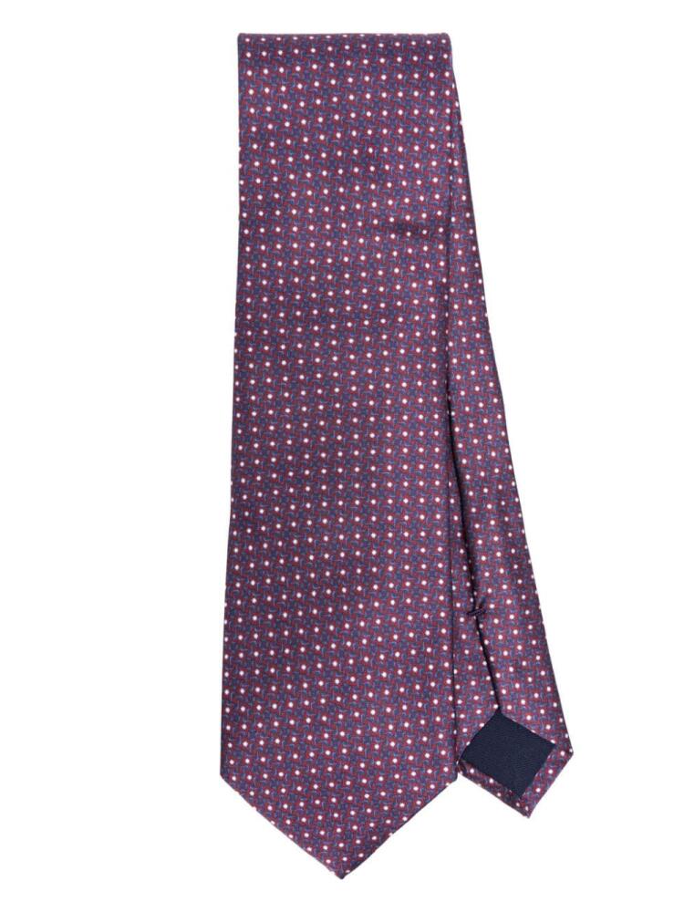 Corneliani patterned-jacquard silk tie - Red Cover