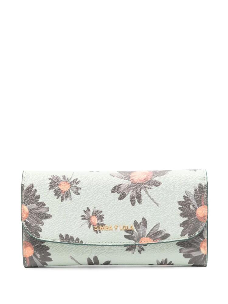 Bimba y Lola Daisy-print continental wallet - Green Cover