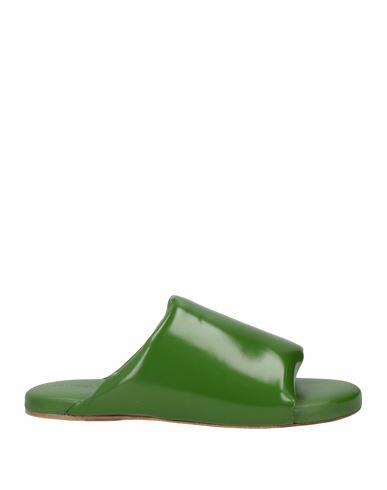 Bottega Veneta Man Sandals Military green Leather Cover