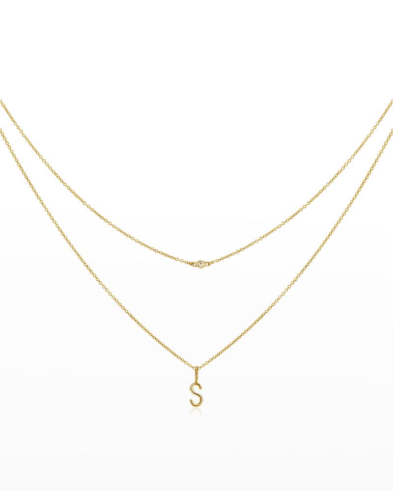 Sarah Chloe Amelia 14K Gold Layered Necklace Cover