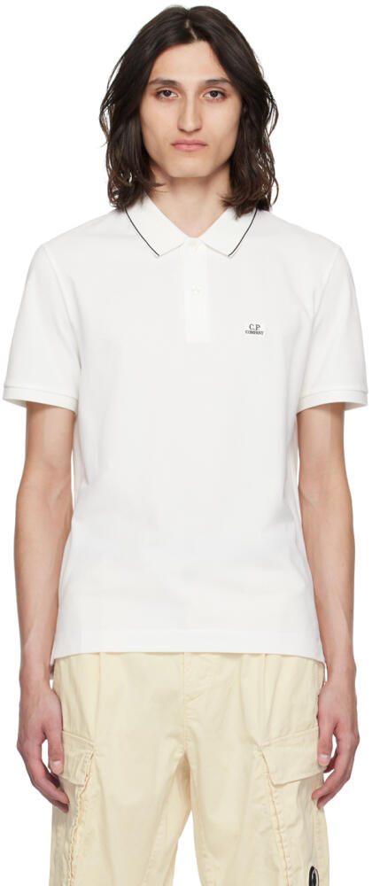 C.P. Company White Patch Polo Cover