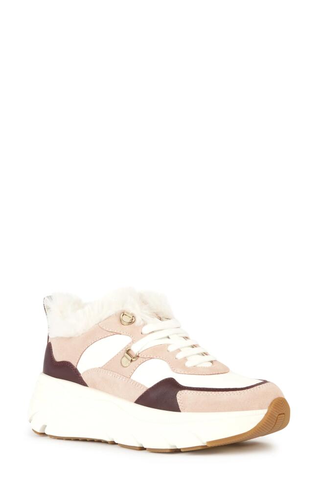 Geox Diamanta Platform Sneaker in White/Nude Cover