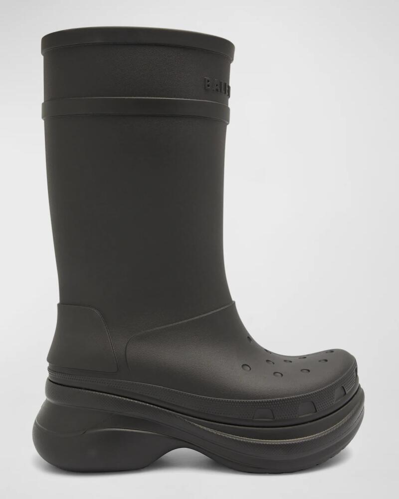 Balenciaga x Crocs Men's Tonal Rubber Rain Boots Cover