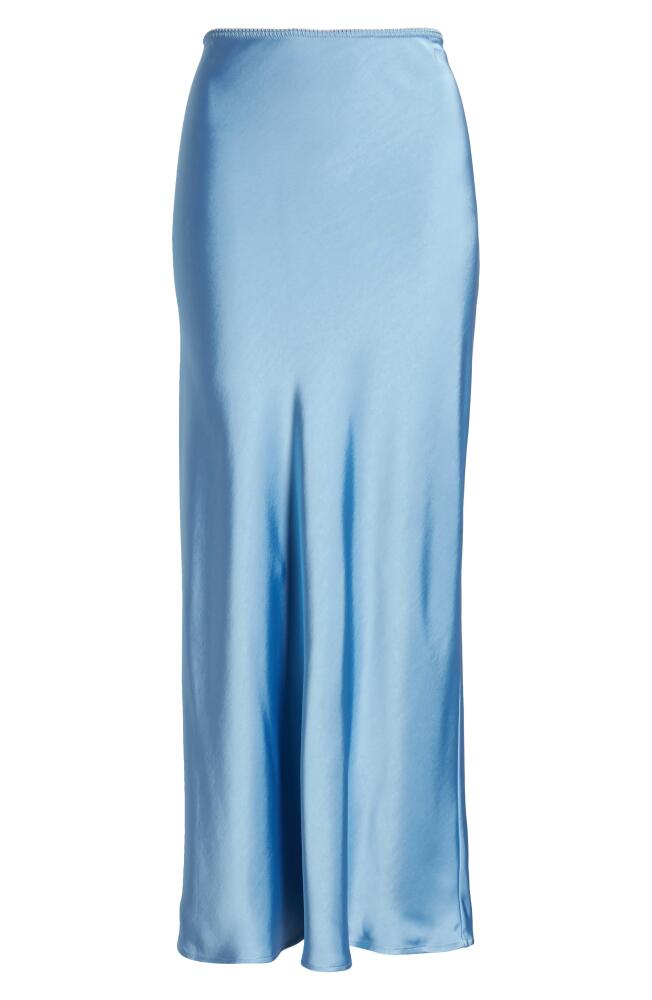 BP. Satin Midi Skirt in Blue Topsail Cover