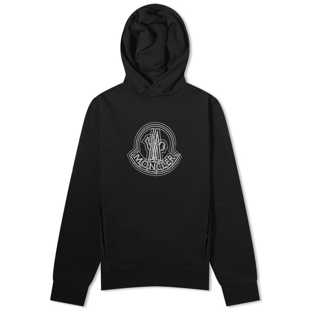 Moncler Men's Logo Hoodie in Black Cover