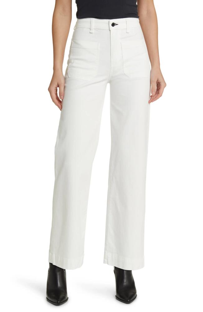 ASKK NY Sailor Wide Leg Twill Utility Pants in Ivory Cover