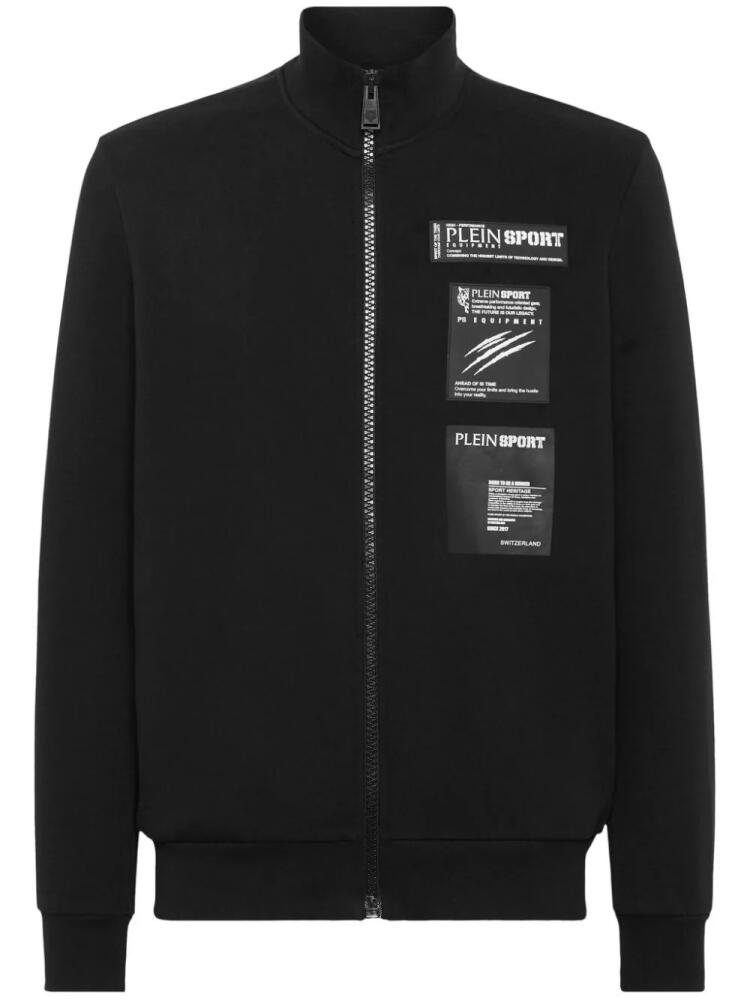 Plein Sport logo-appliqué track jacket - Black Cover