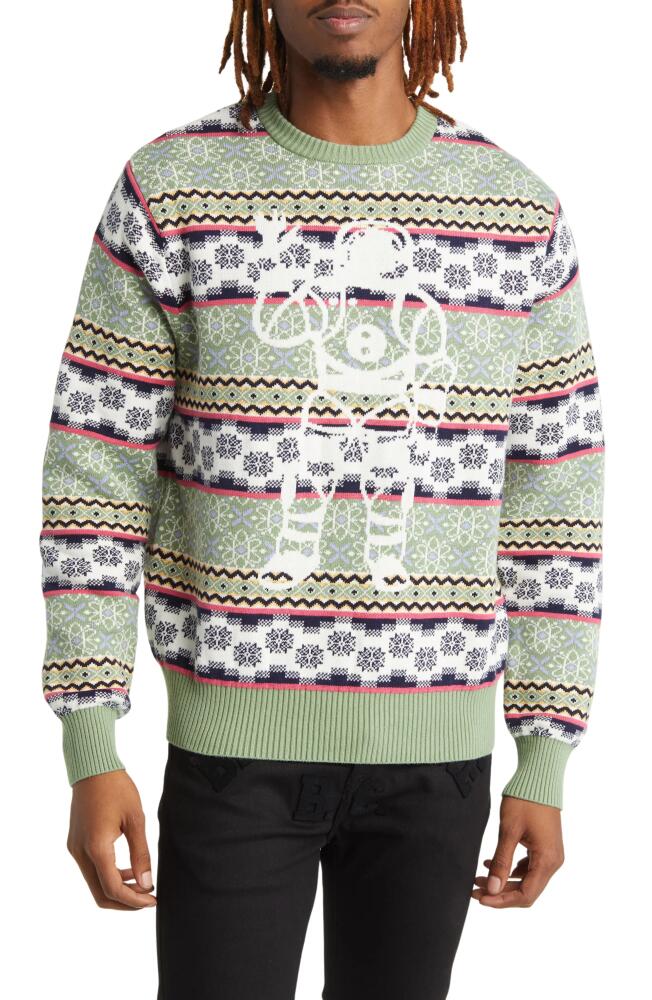 Billionaire Boys Club Greetings Fair Isle Sweater in Whisper Green Cover