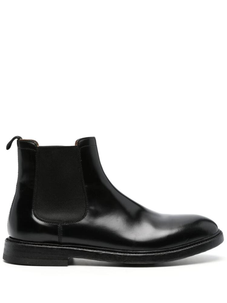 Cenere GB flat leather ankle boots - Black Cover