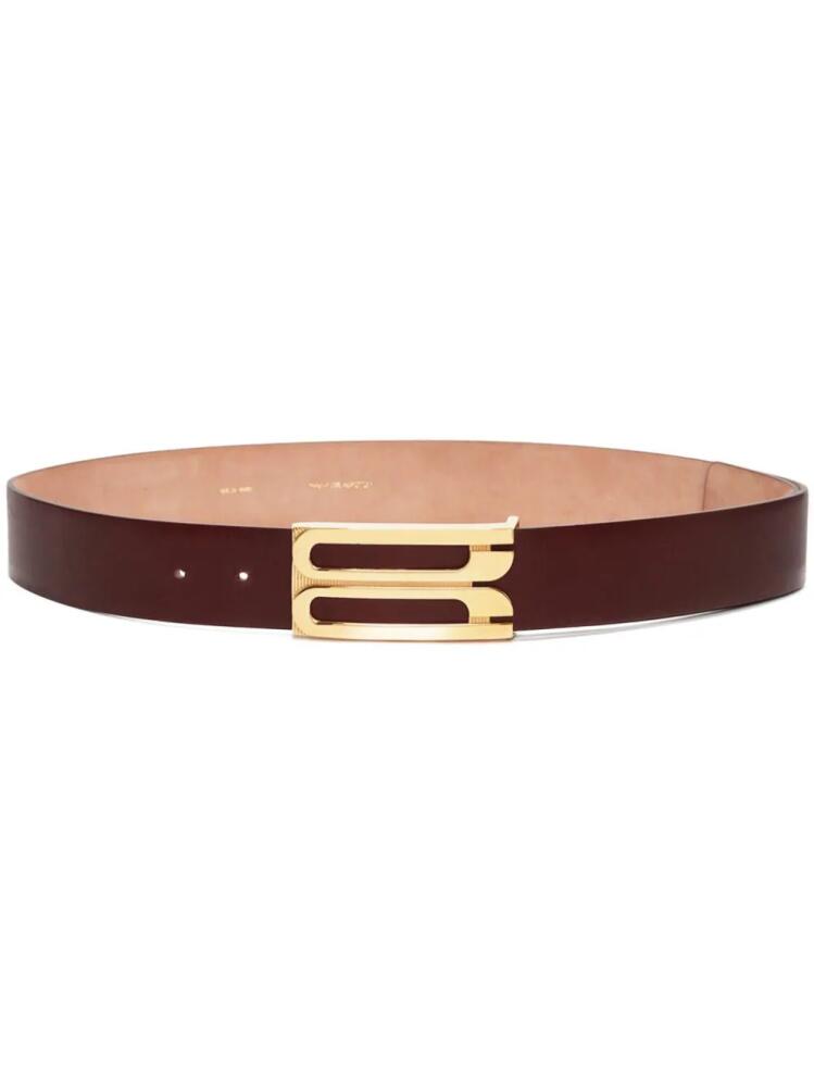 Victoria Beckham Frame leather belt - Red Cover