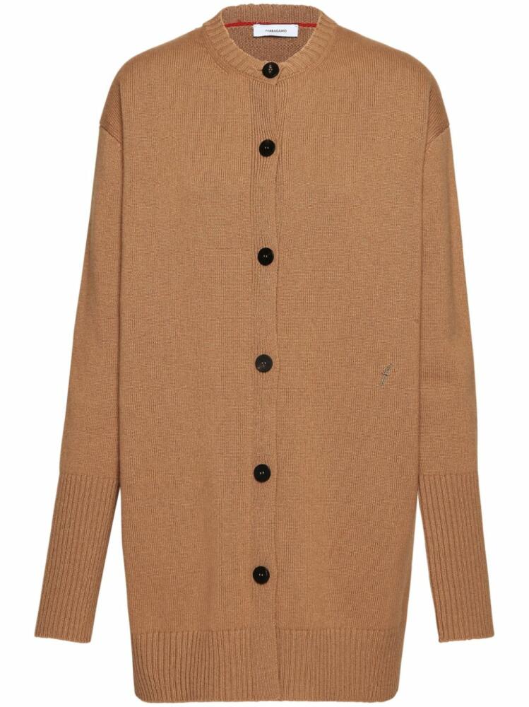 Ferragamo Cashmere cardigan dress - Neutrals Cover