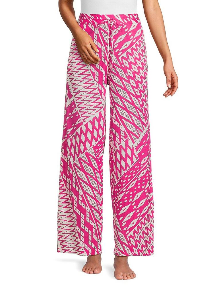 Natori Women's Chibana Getaway Wide Leg Pants - Magenta Cover