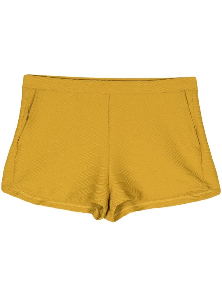 The Upside Yoko Billie jacquard shorts - Yellow Cover