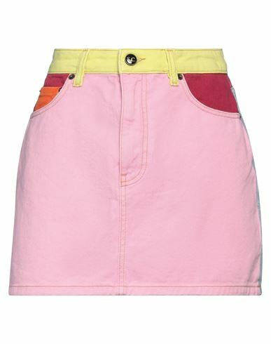 Semicouture Woman Denim skirt Pink Cotton Cover