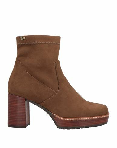 Pedro Miralles Woman Ankle boots Camel Textile fibers Cover