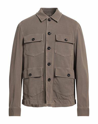 Circolo 1901 Man Shirt Khaki Cotton, Elastane Cover