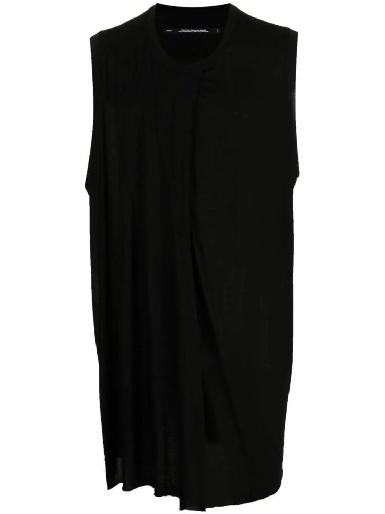 Julius sleeveless long-length T-shirt - Black Cover