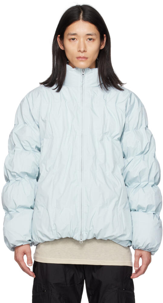 POST ARCHIVE FACTION (PAF) SSENSE Exclusive Blue 4.0+ Right Down Jacket Cover