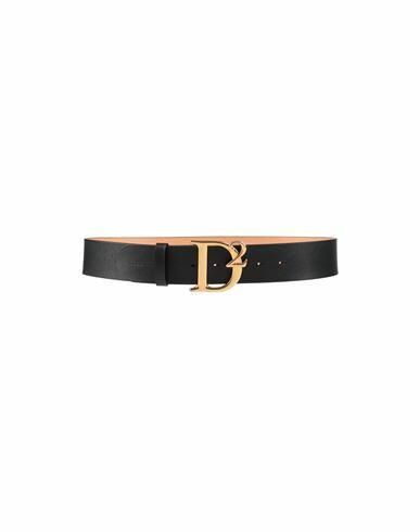 Dsquared2 Woman Belt Black Soft Leather Cover