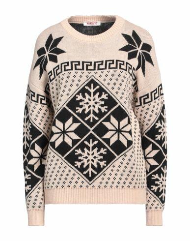 Kontatto Woman Sweater Beige Wool, Acrylic Cover