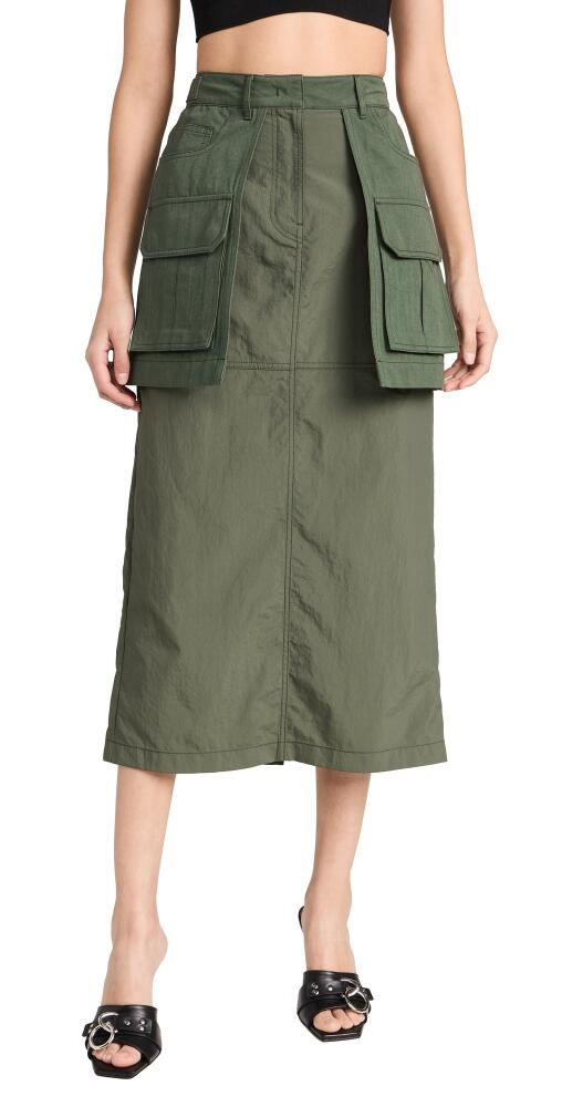 Juun. J Utility Layered Cargo Skirt Khaki Cover