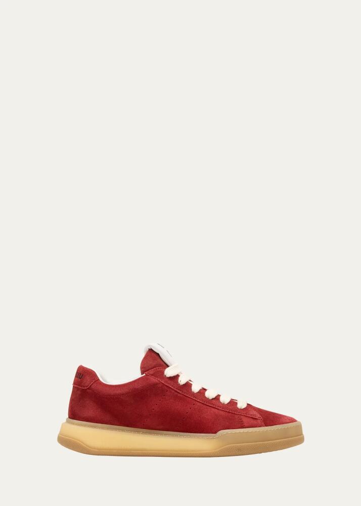 Miu Miu Suede Low-Top Court Sneakers Cover