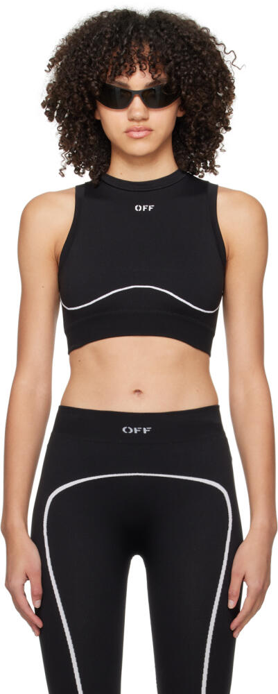 Off-White Black Seamless Sport Bra Cover