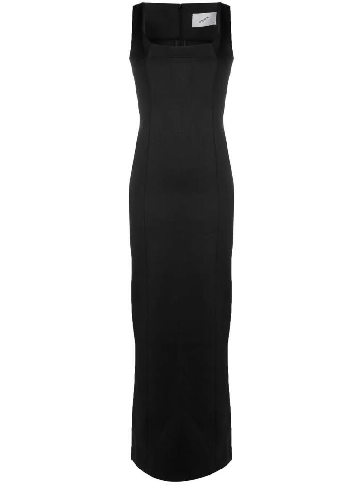 Coperni square-neck slim-cut gown - Black Cover