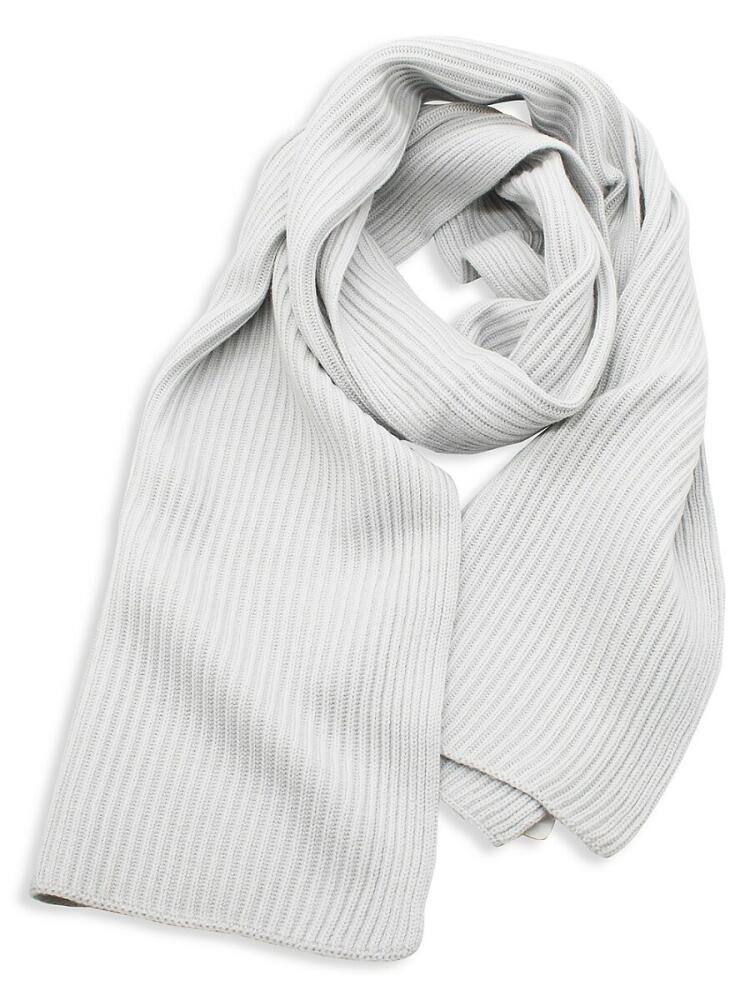 Portolano Men's Ribbed Merino Wool Scarf - Petrol Cover