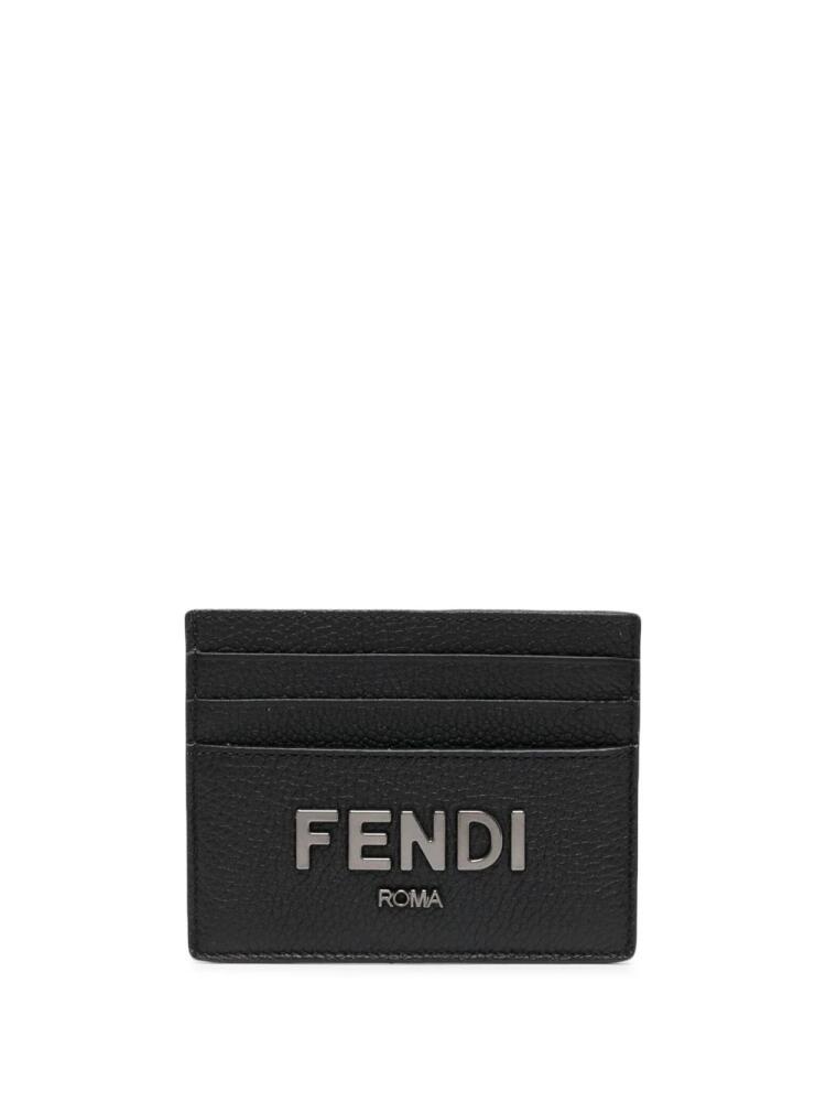 FENDI embossed-logo cardholder - Black Cover