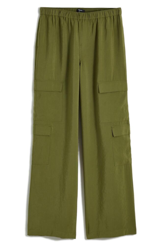 Madewell Pull-On Wide Leg Cargo Pants in Desert Olive Cover