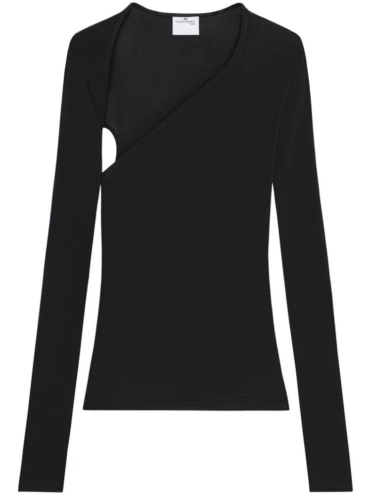 Courrèges slash top - Black Cover