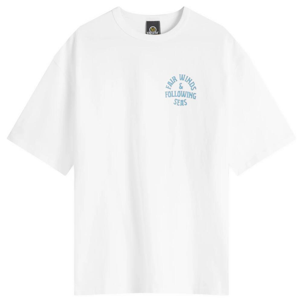 FrizmWORKS Men's Fair Winds & Following Seas T-Shirt in White Cover