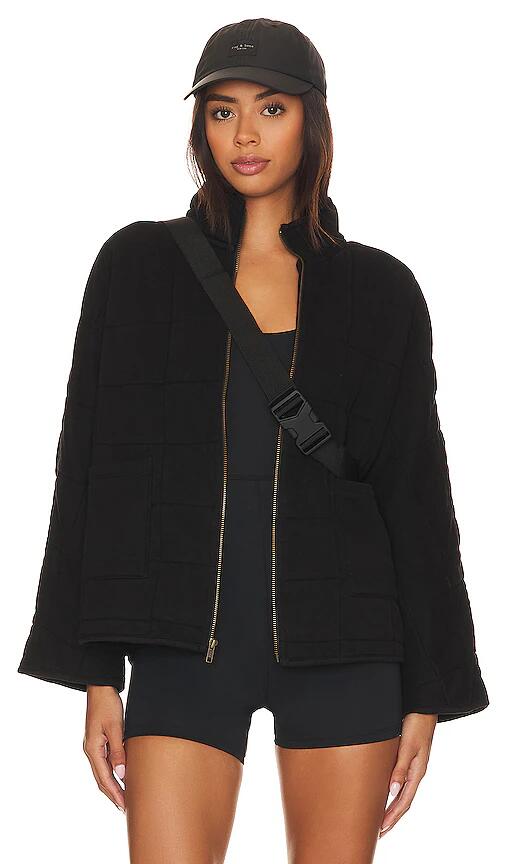 Bobi Quilted Jacket With Zip in Black Cover