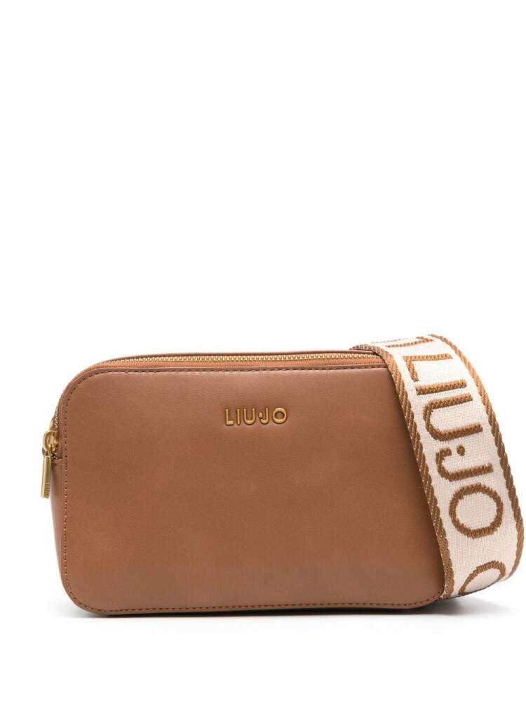 LIU JO logo lettering crossbody bag - Brown Cover