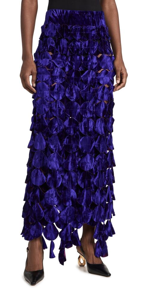 A. W.A. K.E. MODE Multi Circle Double-Layered Maxi Skirt Purple Cover