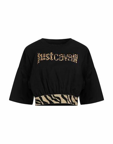 Just Cavalli Woman T-shirt Black Cotton Cover