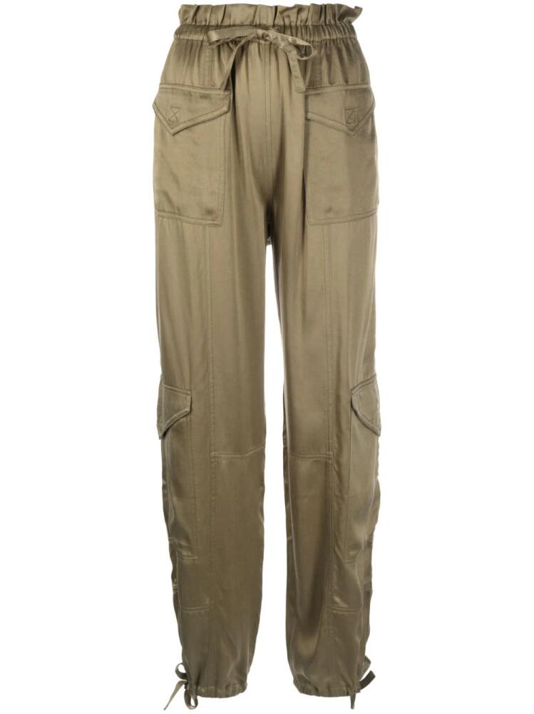 GANNI tapered cargo trousers - Green Cover