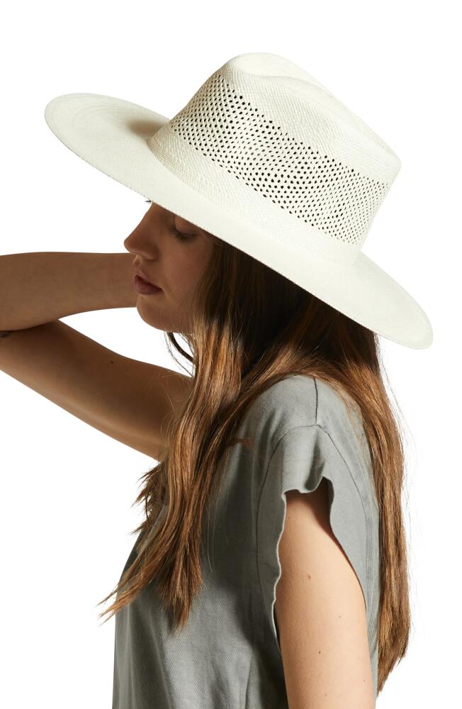 Brixton Jo Straw Rancher Hat in Panama White Cover