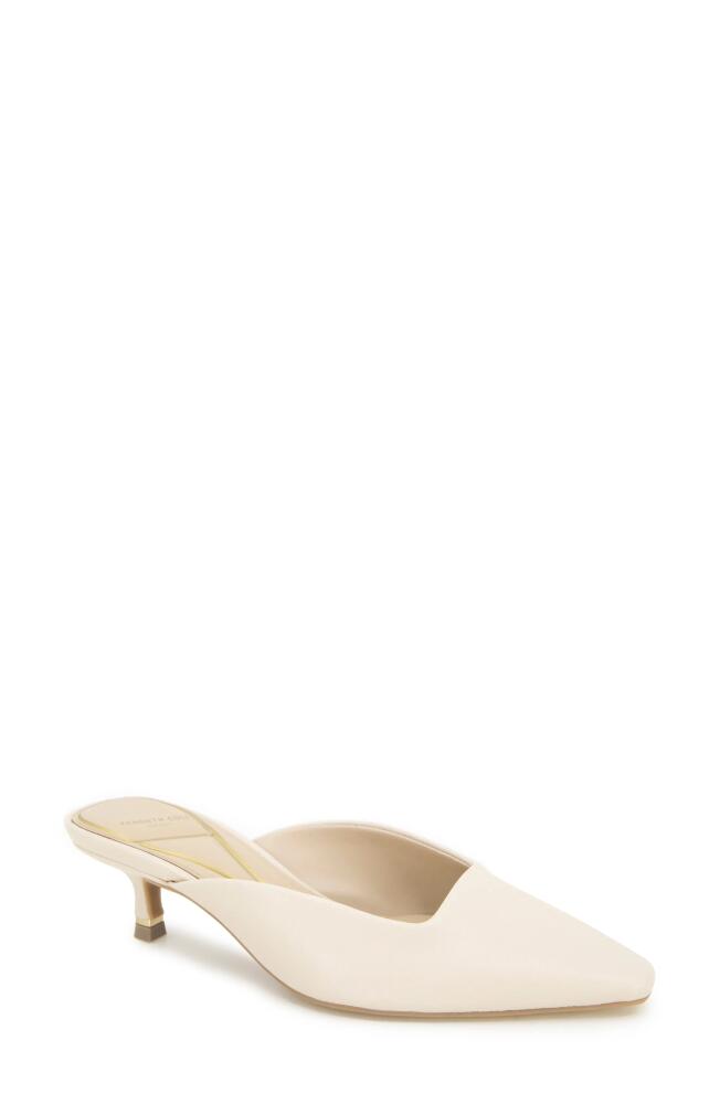 Kenneth Cole Margo Kitten Heel Mule in Whitecap Leather Cover