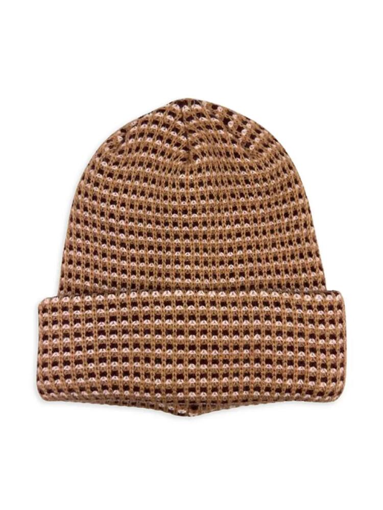 MARCUS ADLER Women's Checkered Beanie - Camel Cover