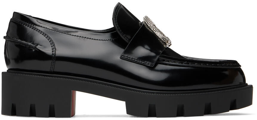 Christian Louboutin Black CL Moc Lug Loafers Cover