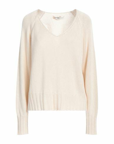 Lamberto Losani Woman Sweater Beige Silk, Cashmere Cover