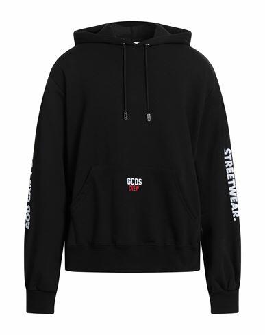 Gcds Man Sweatshirt Black Cotton Cover