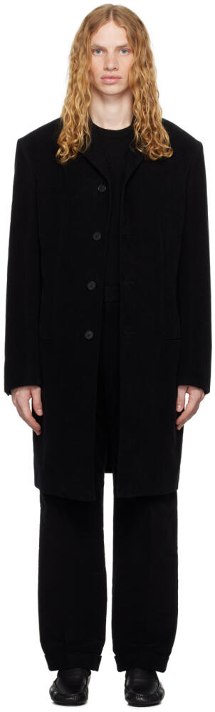 The Row Black Kaplan Coat Cover