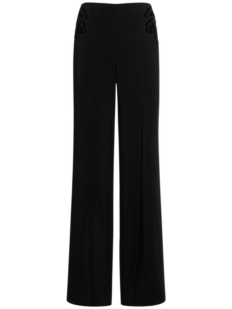 STELLA MCCARTNEY Embroidered Viscose Straight Pants Cover