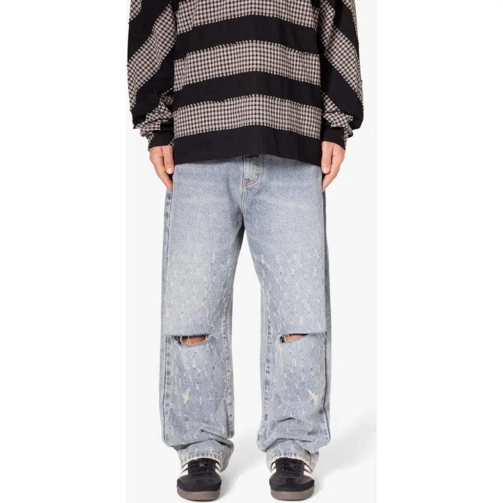 mnml Ultra Baggy Ripped Distressed Jeans in Blue Cover