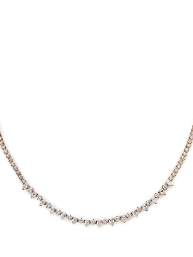 Jewels Aficionado 18kt rose gold Tennis diamond necklace - Pink Cover