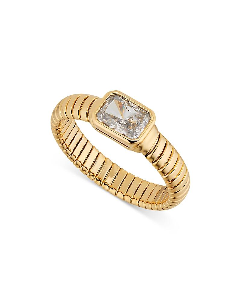 Nadri Tennis Omega Flex Ring in 18K Gold-Plated Cover